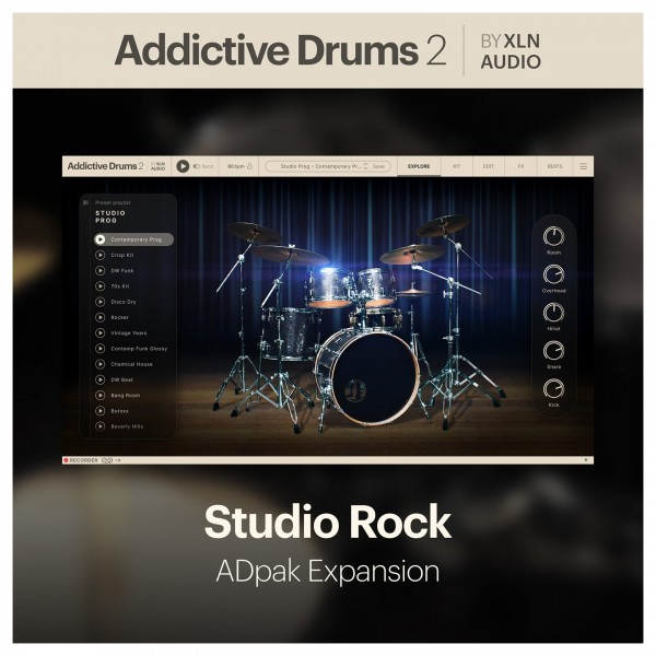 XLN Audio Addictive      Drums 2 (Studio Rock ADPak)